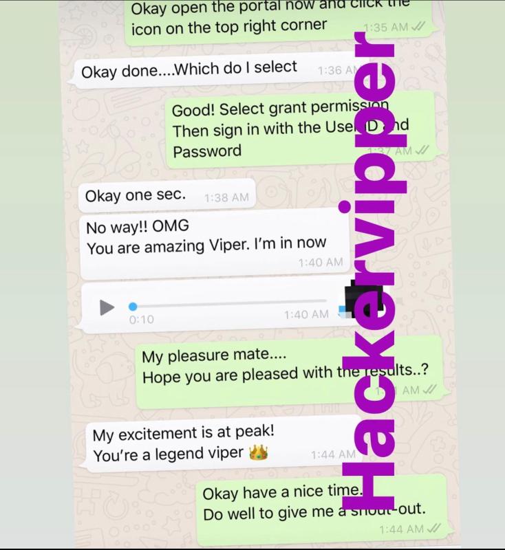 Contact Hackeviper001 for your perfect hack job